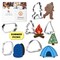 CookieCutter.com Woodland Forest 6 Piece Cookie Cutters Set, Big Foot, Tent, Campfire, Back Pack, Tree, Tin Plate Steel, USA